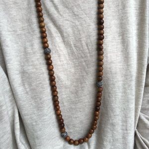 Wooden beaded necklace